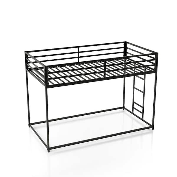 Hurwitz Black Twin Low Profile Metal Bunk Bed