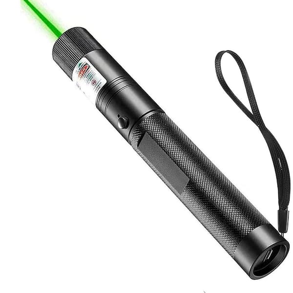 Long Range Green Laser Pointer USB Charging Durable Aluminum Alloy Gypsophila Pattern Pet Toy Presentation Screen Tool