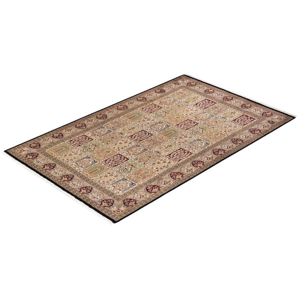 Mogul Traditional Orange 5 ft. 10 in. x 9 ft. 7 in. Oriental Area Rug