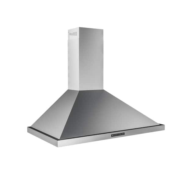Ombra 36 in. 600 CFM Convertible Wall Mount Range Hood in Stainless Steel