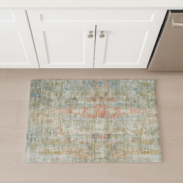 Chantille Machine Washable Indoor/Outdoor Abstract ACN2310 Sage 2 ft. x 3 ft. Accent Rug