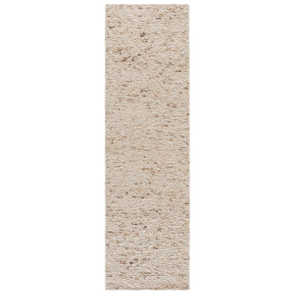 Natural Fiber 2 ft. x 8 ft. Beige High-Low Diamond Runner Rug