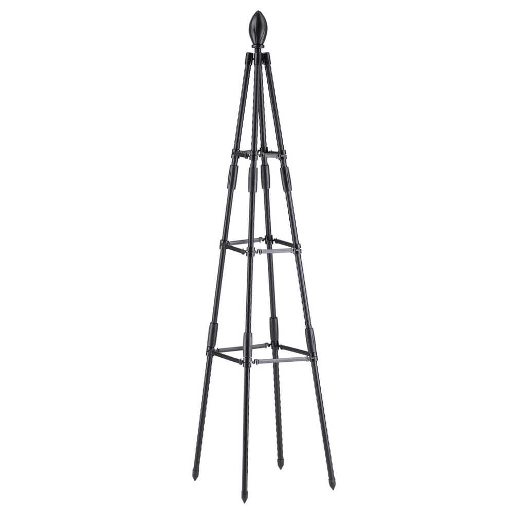 47 Inch Rustproof Plastic Coated Metal Tower Obelisk Trellis Plant Support Adjustable for Vines Vegetables Roses price history on PriceWatchPro