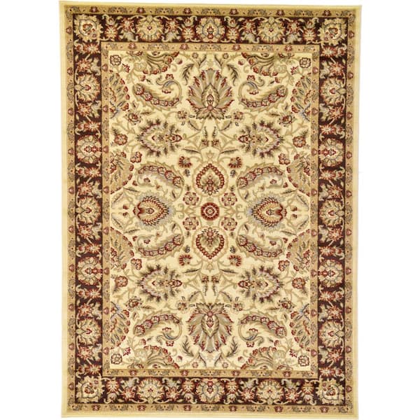 Unique Loom Voyage Asheville Ivory 7' 0 x 10' 0 Area Rug