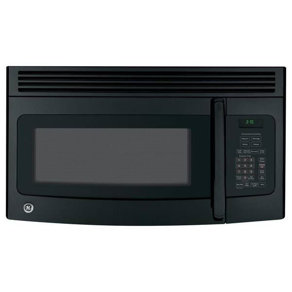GE 1.5 cu. ft. Over the Range Microwave in Black with Recirculating Venting