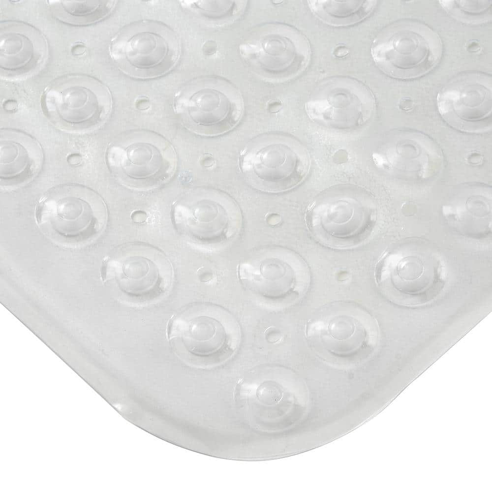Kenney Non-Slip Semi-Brushed Bath, Shower, and Tub Mat with Suction Cups, Blue