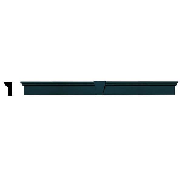Builders Edge 2-5/8 in. x 6 in. x 73-5/8 in. Composite Flat Panel Window Header with Keystone in 166 Midnight Blue