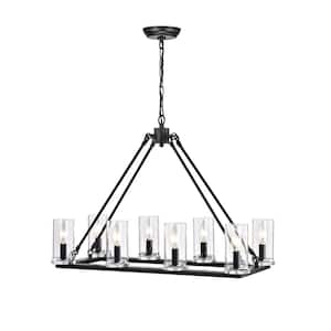 Sakima 8-Light Black Chandelier for Kitchen Island with No Bulbs Included