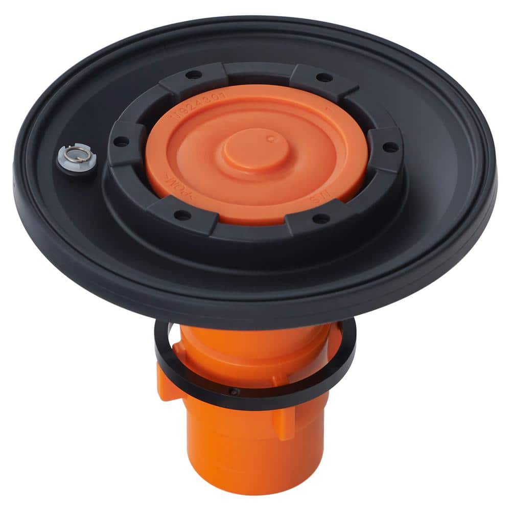 Black and Orange Plastic Diaphragm Assembly for Toilets and Urinals