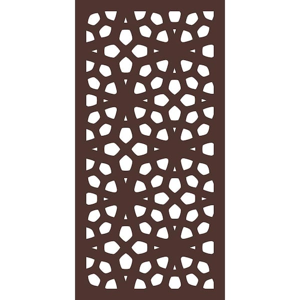 OUTDECO 5/16 in. x 24 in. x 48 in. Marakesh Modular Hardwood Composite Decorative Fence Panel