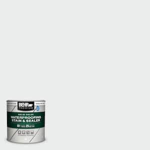 8 oz. #BWC-12 Vibrant White Solid Color Waterproofing Exterior Wood Stain and Sealer Sample