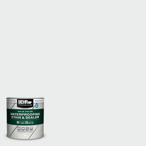 8 oz. #BWC-12 Vibrant White Solid Color Waterproofing Exterior Wood Stain and Sealer Sample