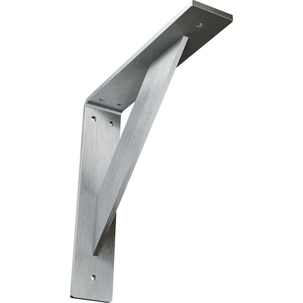 Ekena Millwork 10 in. x 2 in. x 10 in. Steel Unfinished Metal Traditional Bracket