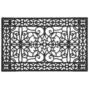 A1 Home Collections A1HC Border Black/Beige 24 in x 48 in Rubber & Coir  Non-Slip Backing Thin Profile Outdoor Durable Doormat A1HOME200182 - The  Home Depot