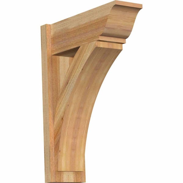 Ekena Millwork 8 in. x 30 in. x 22 in. Thorton Rough Sawn Western Red Cedar Outlooker