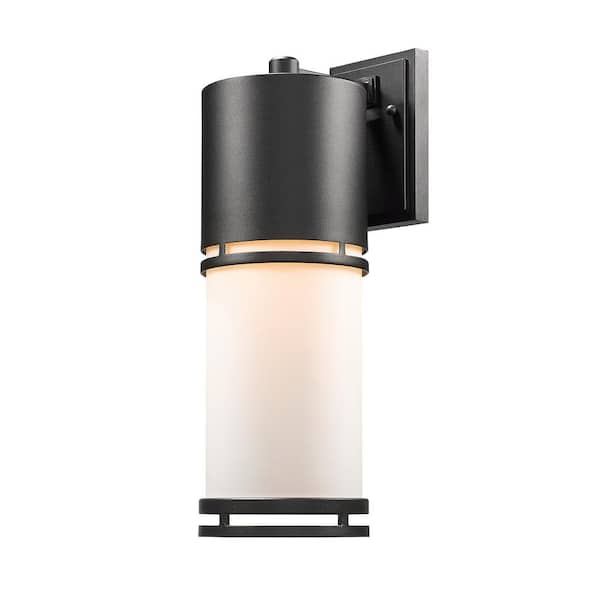 Unbranded Luminata 14-Watt 17.63 in. Black Integrated LED Aluminum Hardwired Outdoor Weather Resistant Barn Wall Sconce Light