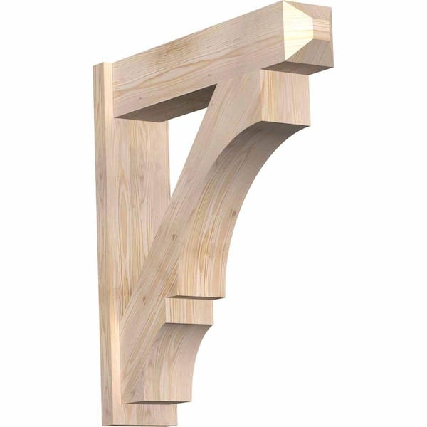 Ekena Millwork 8 in. x 36 in. x 32 in. Douglas Fir Balboa Craftsman Smooth Outlooker