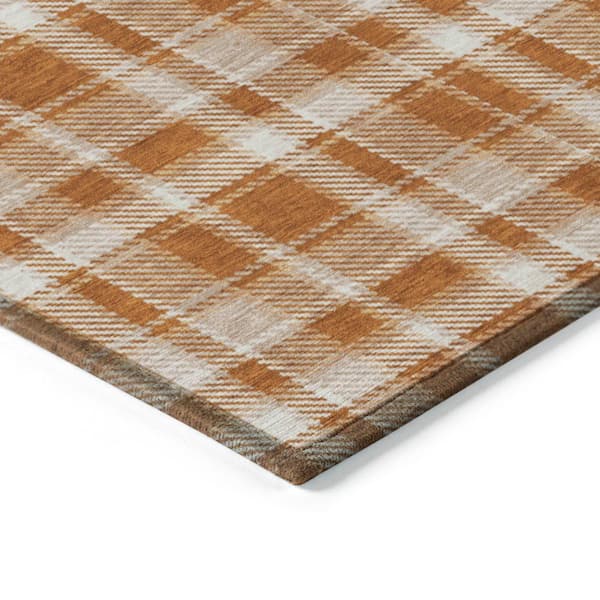 Chantille ACN563 Paprika 5 ft. x 7 ft. 6 in. Machine Washable Indoor/Outdoor Geometric Area Rug