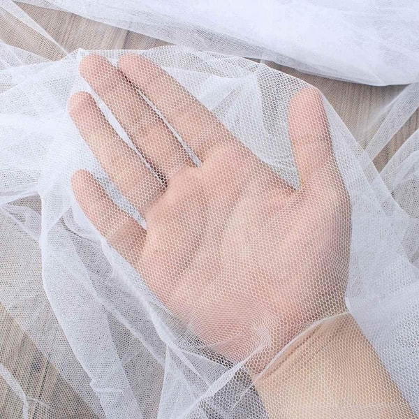 10 ft. x 66 in. White Mosquito Net DIY Custom Fabric Mesh Netting Curtain  for Home/Travel/Camping