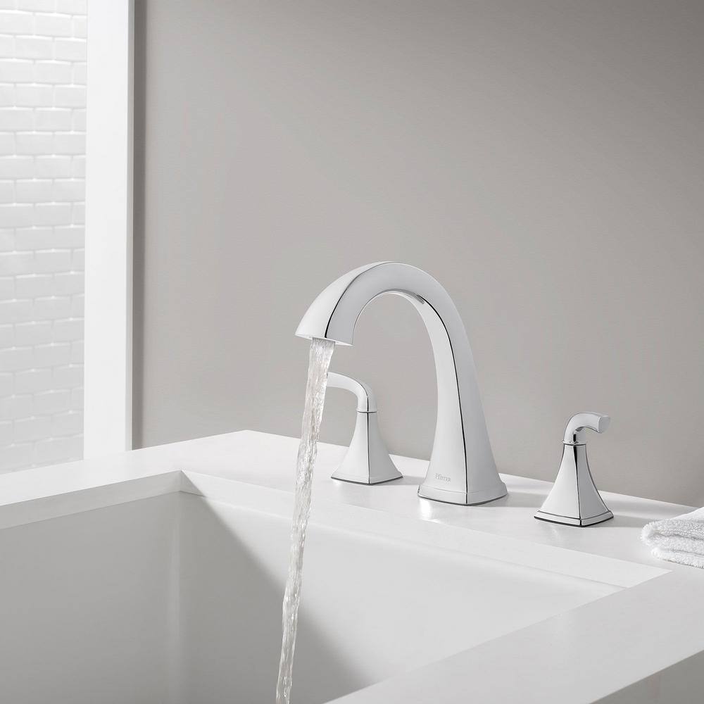 Bronson Polished Chrome 2-Handle Deck-Mount Roman Tub Faucet