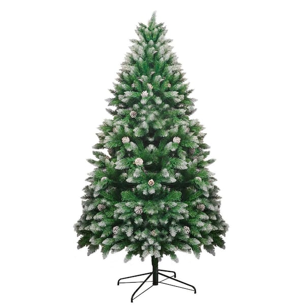 Stephanie 6' Unlit Artificial Christmas Tree With Snowflakes And Pinecones