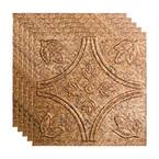 Traditional #5 2 ft. x 2 ft. Cracked Copper Lay-In Vinyl Ceiling Tile (20 sq. ft.)