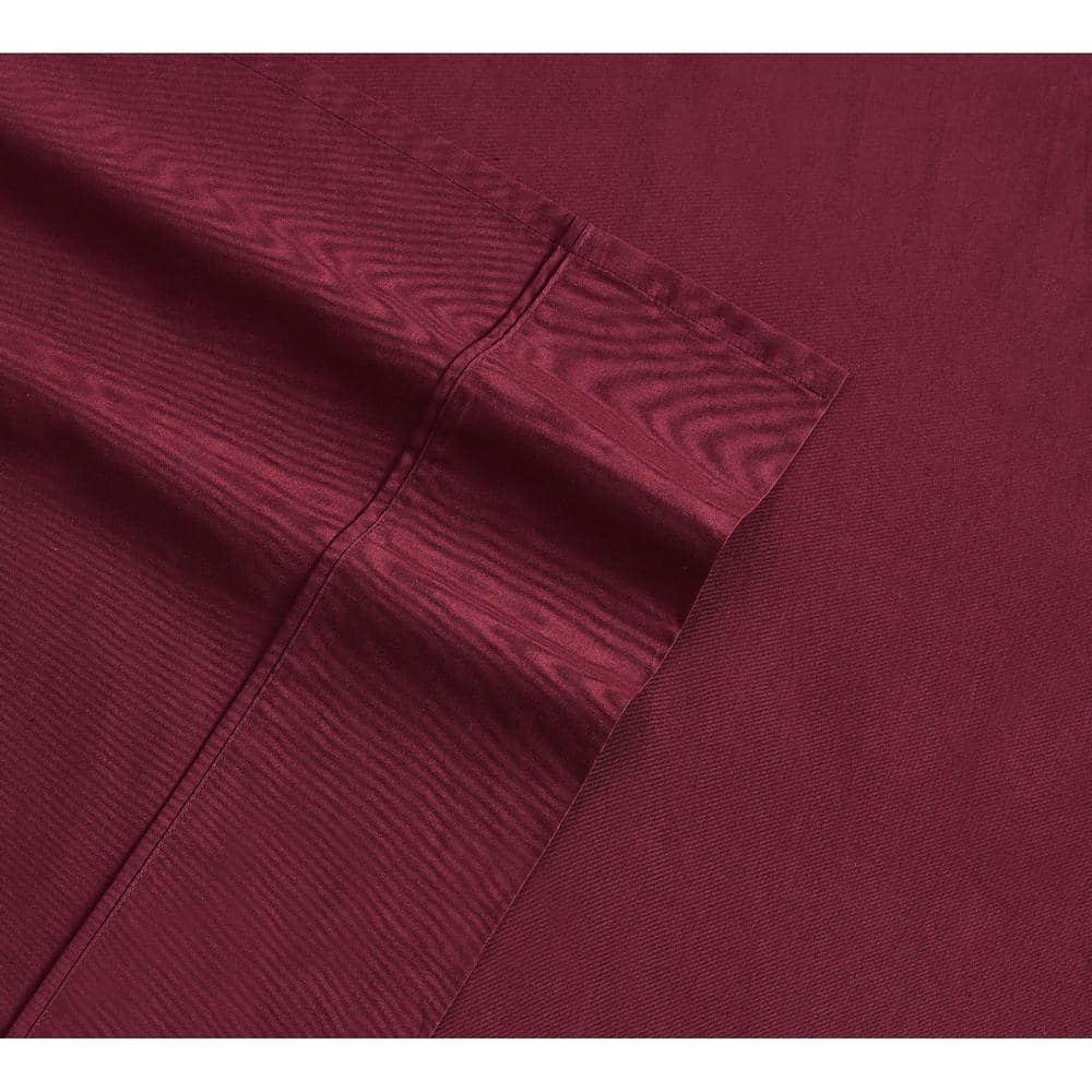 Burgundy Cotton Percale Twin XL Sheet Set