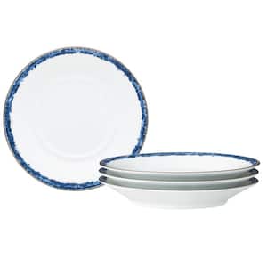 Blue Rill 6 in. (Blue) Porcelain Saucers, (Set of 4)