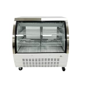 48 in. W 18 cu. ft. Commercial Refrigerator Deli Case Display Case in White Stainless
