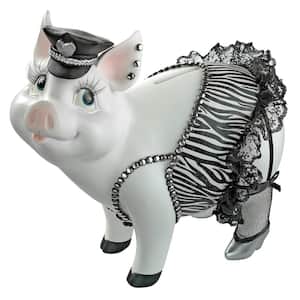 7 in. H Porker on Patrol Pig Statue