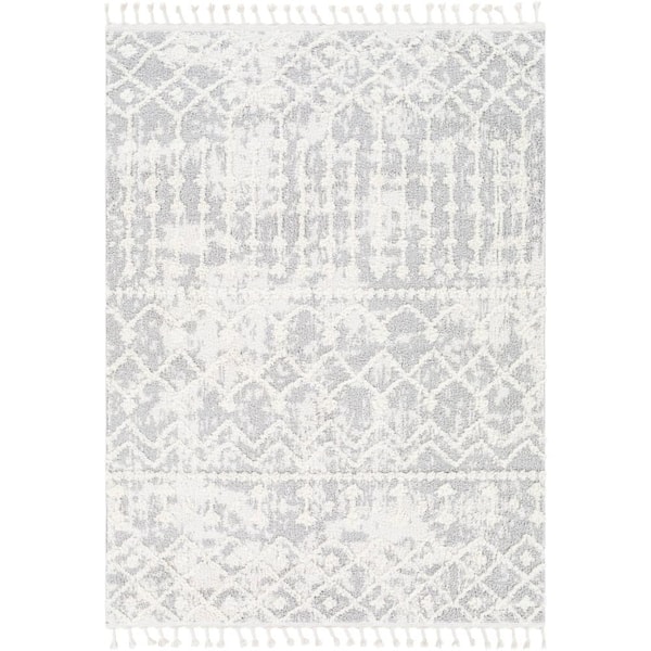 Livabliss Cannes Light Grey 8 ft. x 10 ft. Indoor Area Rug