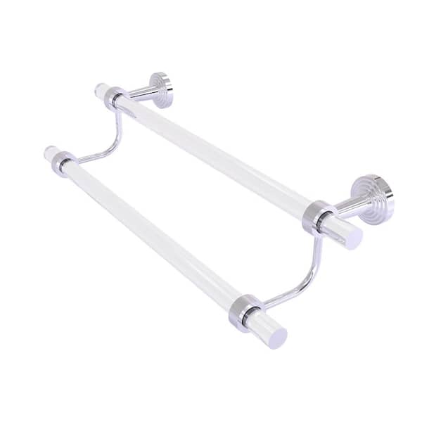 Allied Brass Pacific Beach Collection 36 in. Wall Mounted Double Towel Bar in Polished Chrome