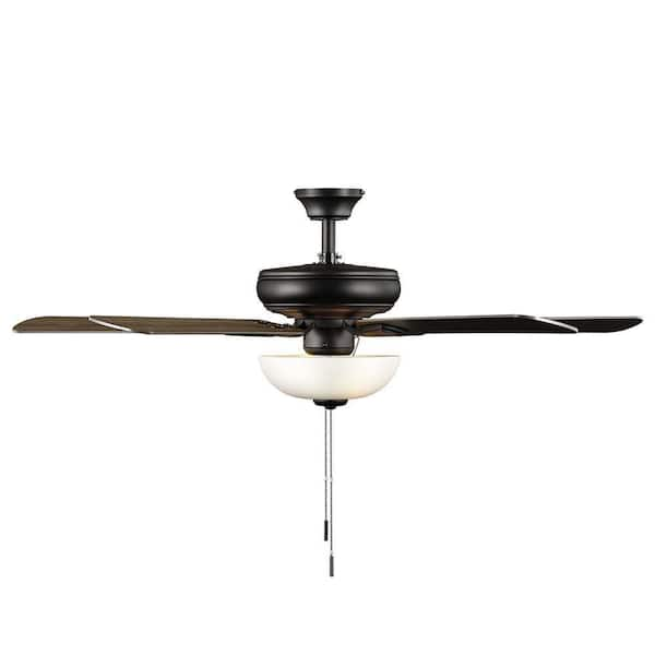 Hampton Bay Rothley II 52 in. Indoor LED Bronze Ceiling Fan with Light Kit,  Downrod, Reversible Motor and Reversible Blades 52051 - The Home Depot