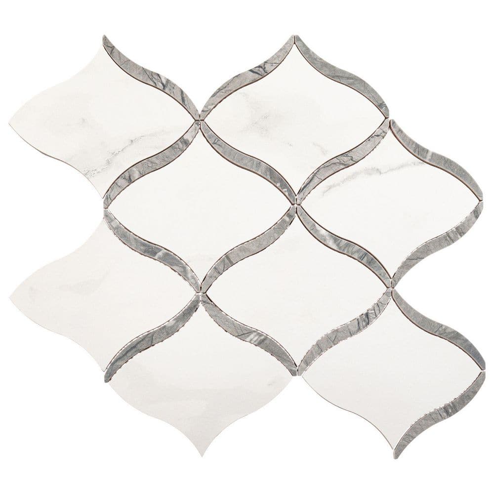 Ciara Dakin Gray and White 11 in. x 13 in. Marble Look Matte Porcelain Mosaic Floor Wall and Tile (5.05 sq. ft. /Case) price history on PriceWatchPro