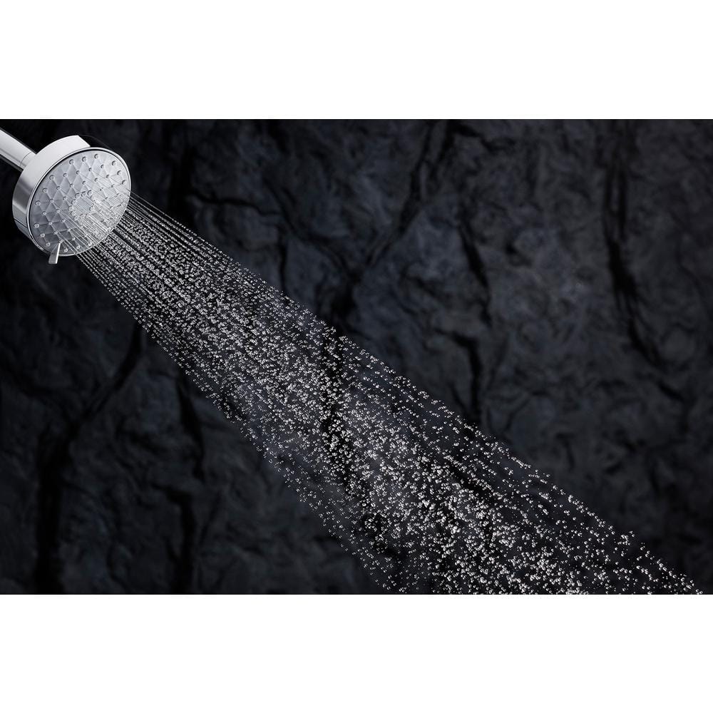Vibrant Brushed Nickel Multifunction Wall-Mounted Showerhead