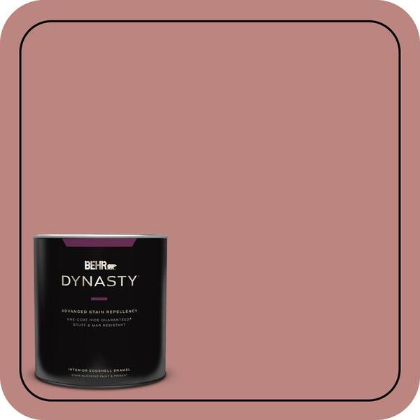 BEHR DYNASTY 1 qt. #S150-4 Red Clover One-Coat Hide Eggshell Enamel Interior Stain-Blocking Paint and Primer