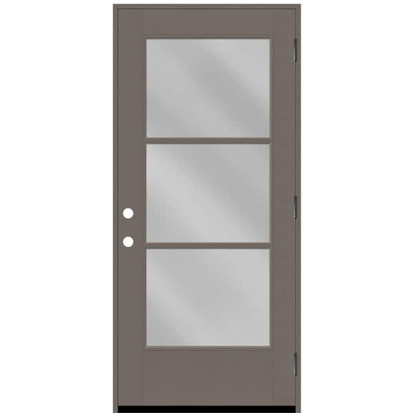 Steves & Sons Legacy 36 in. x 80 in. Icon 3 Lite Modern Clear Glass ...