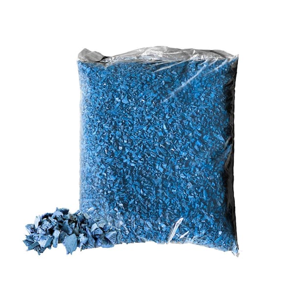 Viagrow Blue Rubber Playground and Landscape Mulch, 1.5 CF Bag ( 11.2 Gallons/42.3 Liters)