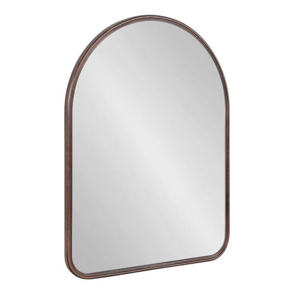 Kate and Laurel Caskill 24 in. x 18 in. MidCentury Arch Bronze Framed Decorative Wall Mirror