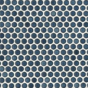 360 Square 3/4 in. x 3/4 in. Glossy Lagoon Porcelain Mosaic Tile (10 sq. ft./Case)