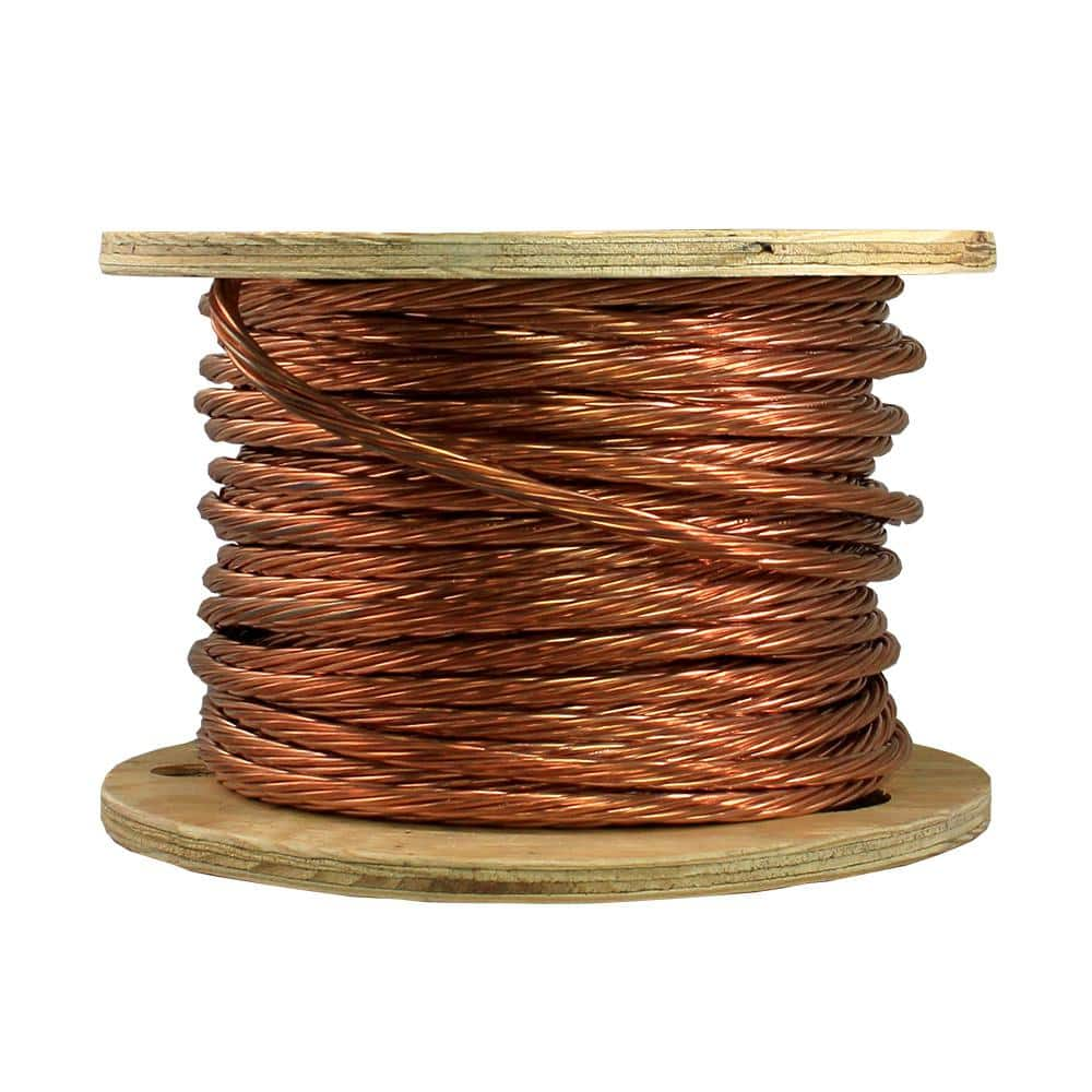 Cerrowire 125 ft. 2 Gauge Stranded SD Bare Copper Grounding Wire 050 ...