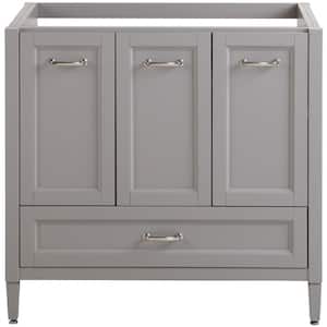 Claxby 36 in. W x 34 in. H x 21 in. D Bath Vanity Cabinet Only in Sterling Gray
