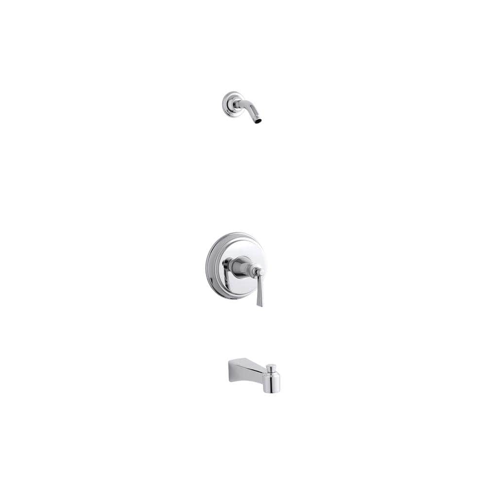 KOHLER 1-Handle Rite-Temp Bath and Shower Valve Trim Kit in Polished ...