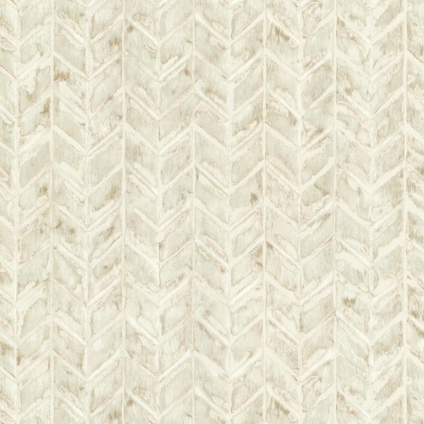 Brewster Beige Foothills Herringbone Texture Paper Strippable Roll Wallpaper (Covers 60.8 sq. ft.)