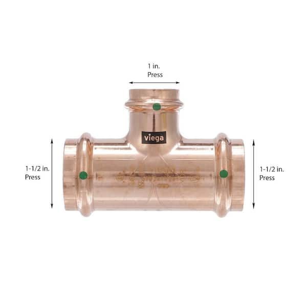 ProPress 1-1/2 in. x 1-1/2 in. x 1 in. Press Copper Tee