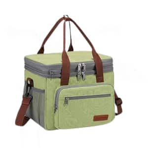 Green Expandable Double Deck cooler Lunch Bag