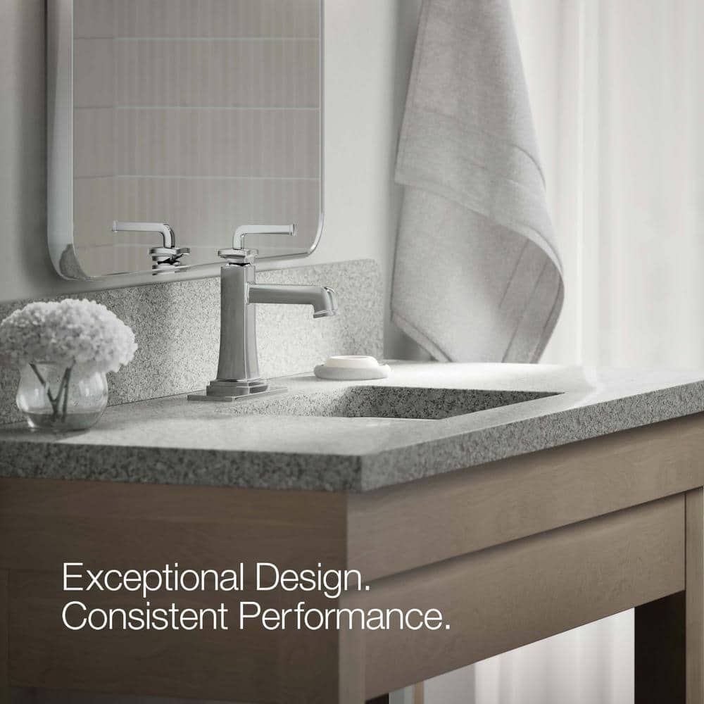 Riff Polished Chrome Single-Handle Bathroom Sink Faucet with Clicker Drain