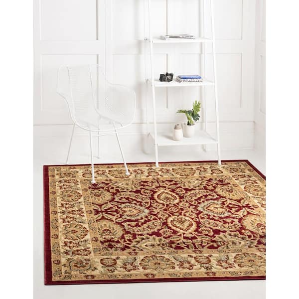 Voyage Asheville Red 4' 0 x 4' 0 Square Rug