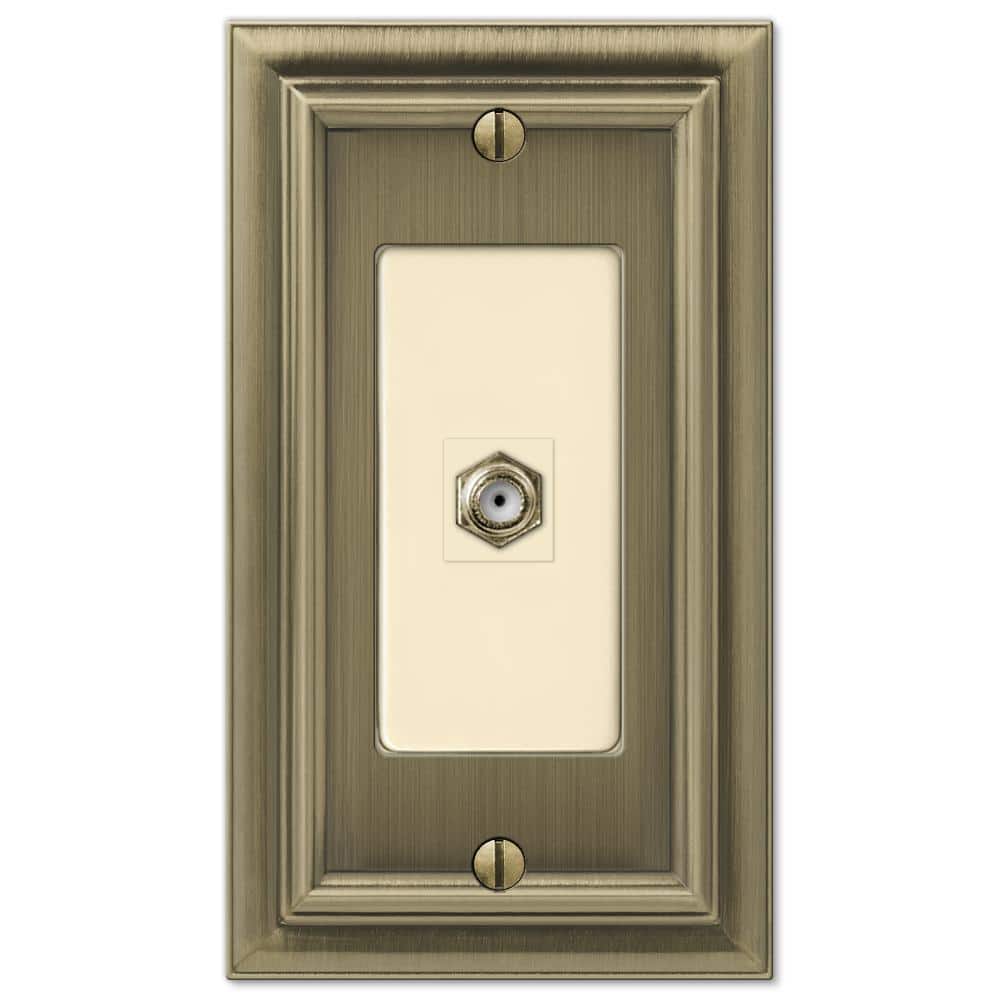 Continental 1 Gang Coax Metal Wall Plate - Brushed Brass price history on PriceWatchPro