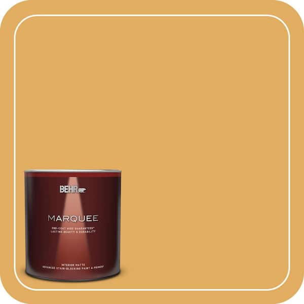 BEHR MARQUEE 1 qt. #310D-5 Sahara Shade Matte Interior Paint & Primer